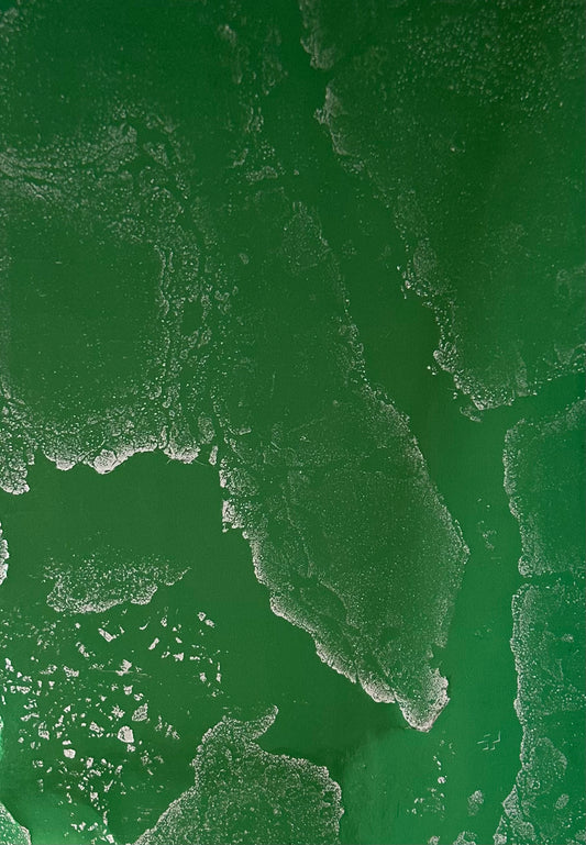 Framed Pencil Drawing on Metallic Paper